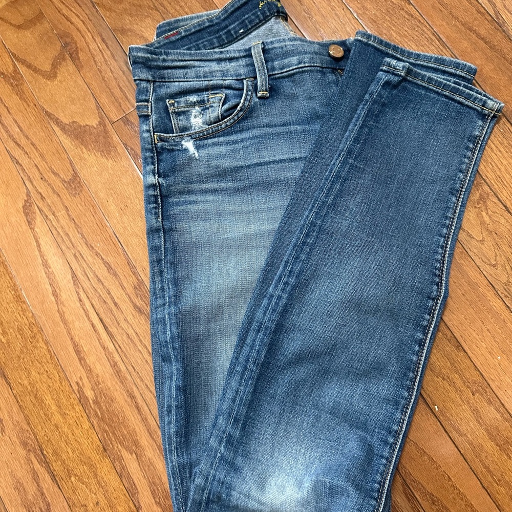 7 For All Mankind Blue High Rise Jeans